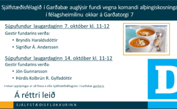 Súpufundir í Garðabæ 7. og 14. október
